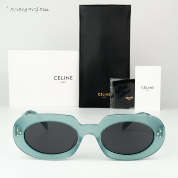 Celine Women Sunglasses Light Green Grey Geometric CL40276U 3 DOTS 93N BRAND NEW main image 7